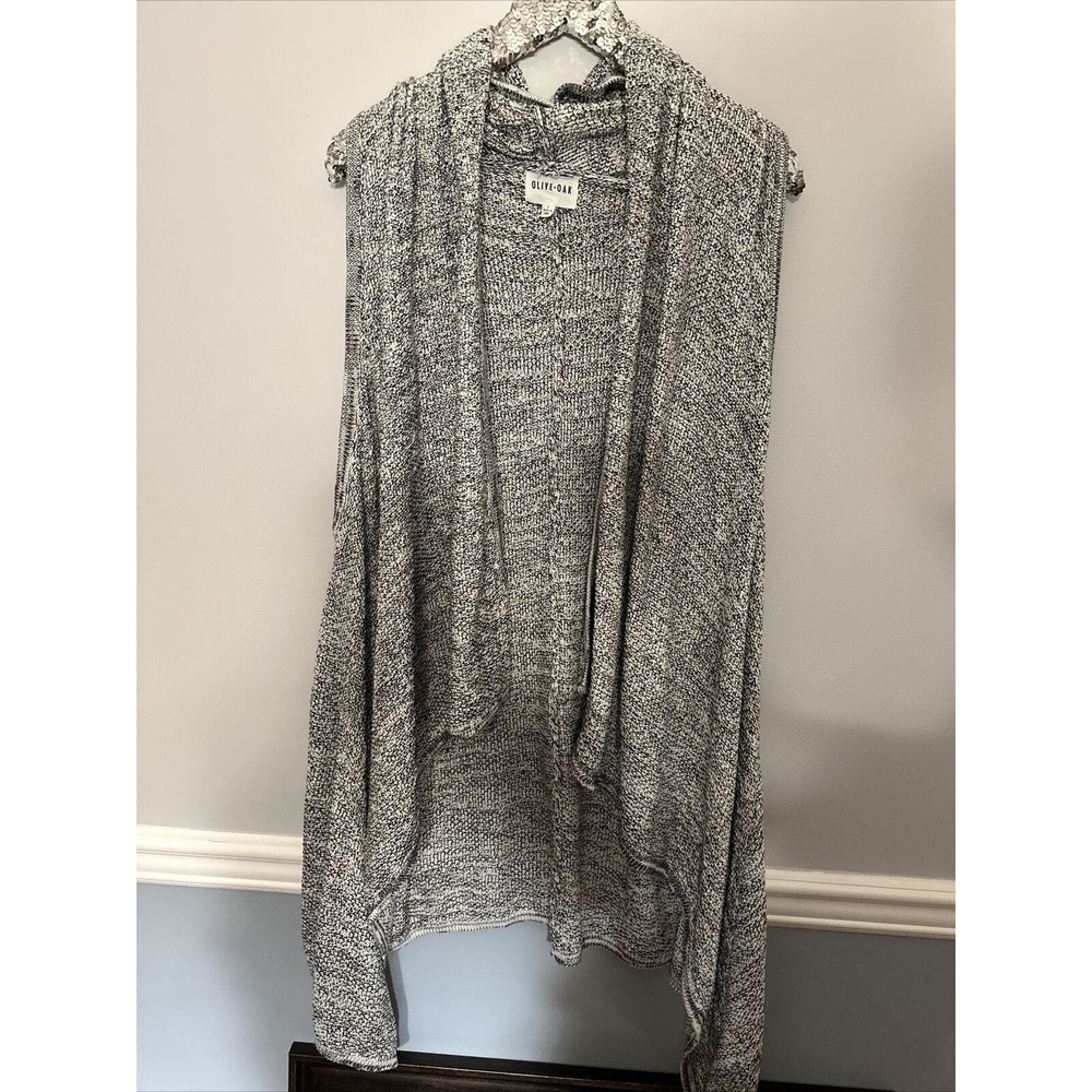 Olive + Oak Knit Waterfall Sleeveless Duster Shawl Cardigan